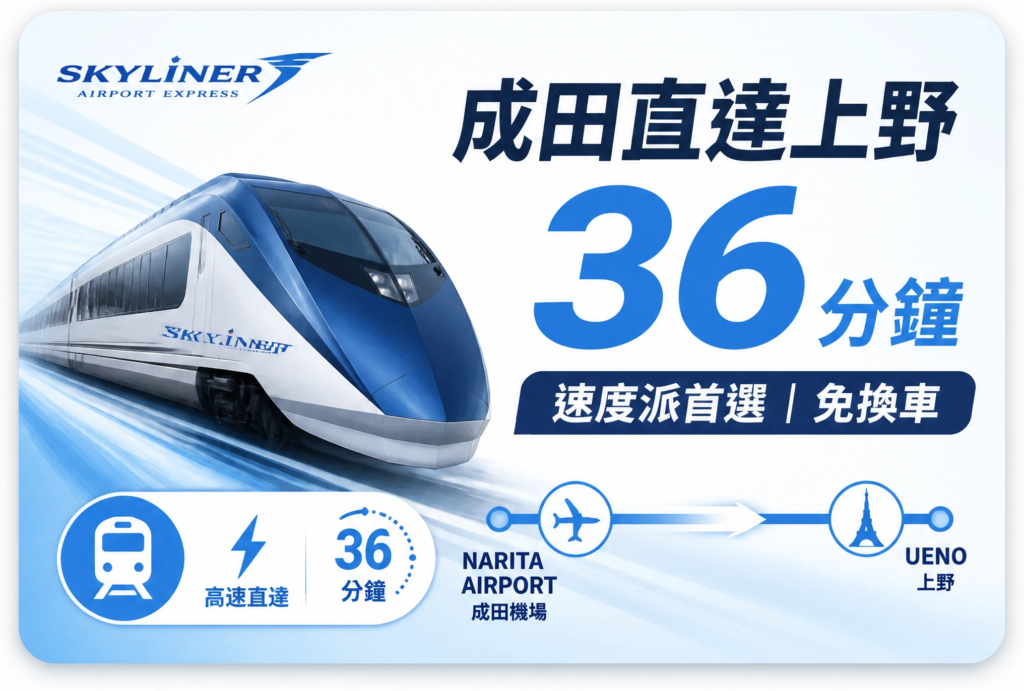 線上預訂東京 Skyliner 京成電鐵優惠車票